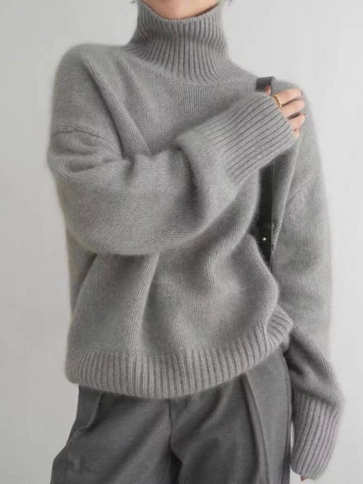 Megan | Timeless Oversized Drop Shoulder Turtleneck Sweater