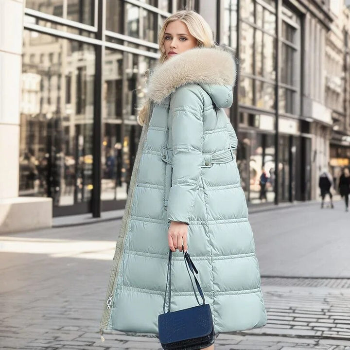 Michelle | Cozy Faux Fur Hooded Long Puffer Winter Coat