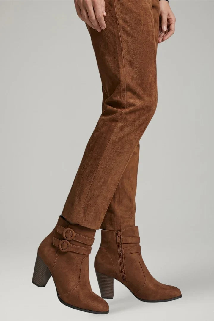 Nicole | Relaxed Buckle Ankle Boots with Block Heel