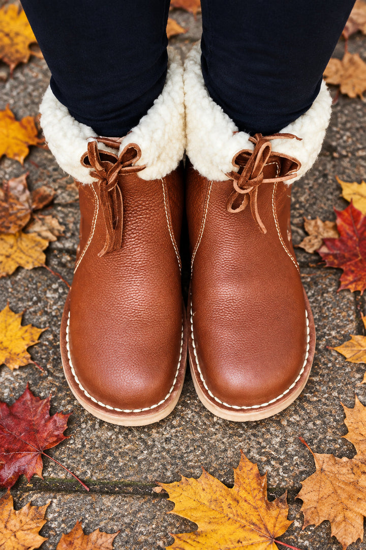 Nicole | Relaxed Shearling-Lined Lace-Up Winter Boots