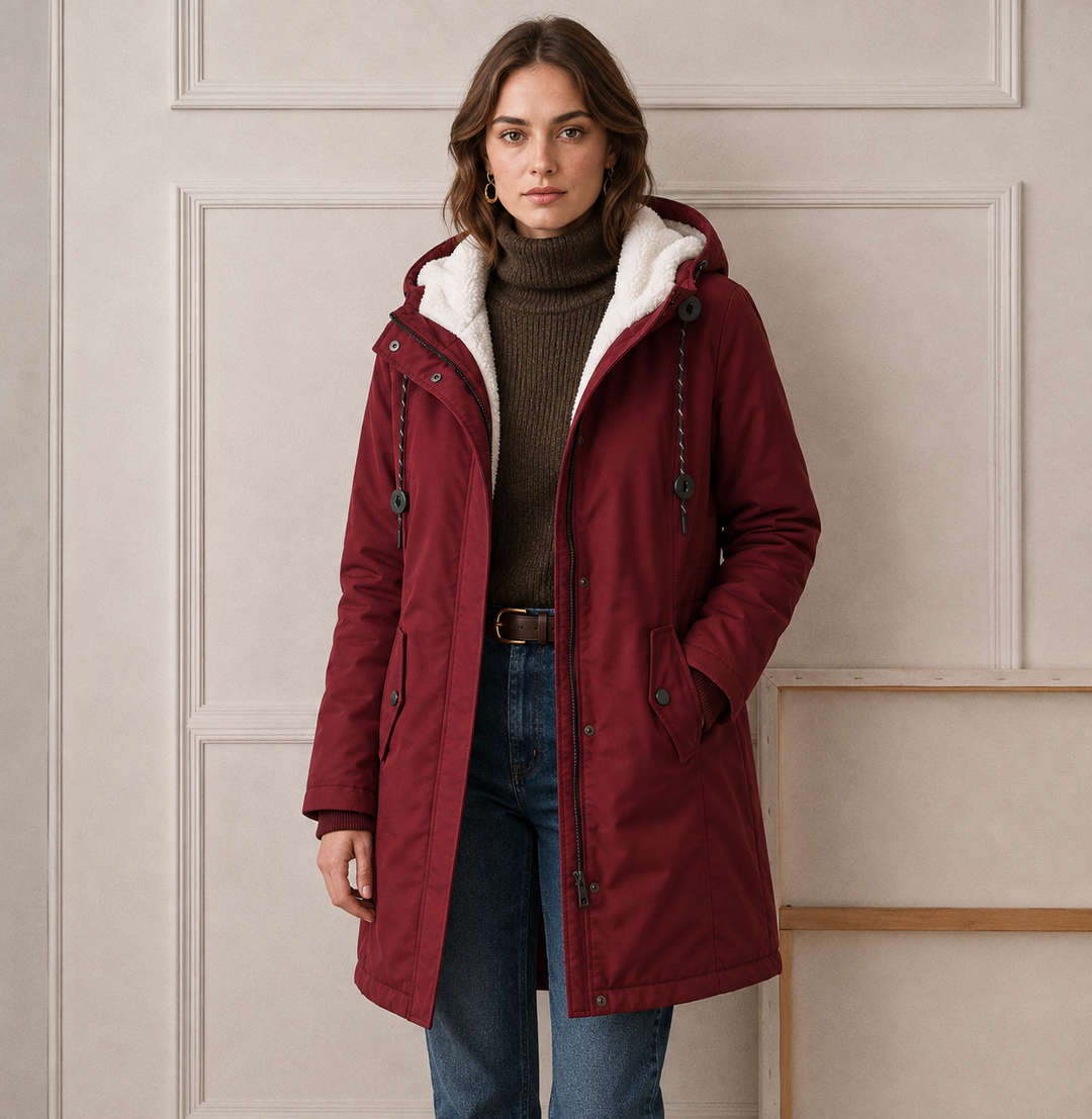 Pamela | Stylish Plush-Lined Hooded Parka Winter Coat