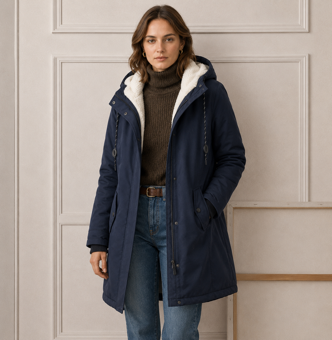 Pamela | Stylish Plush-Lined Hooded Parka Winter Coat