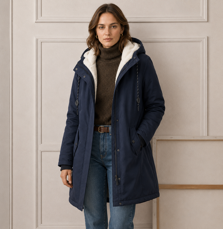 Pamela | Stylish Plush-Lined Hooded Parka Winter Coat