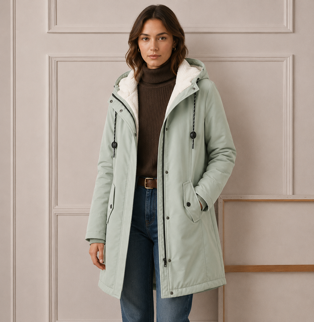 Pamela | Stylish Plush-Lined Hooded Parka Winter Coat