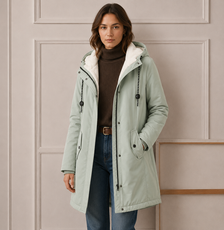 Pamela | Stylish Plush-Lined Hooded Parka Winter Coat