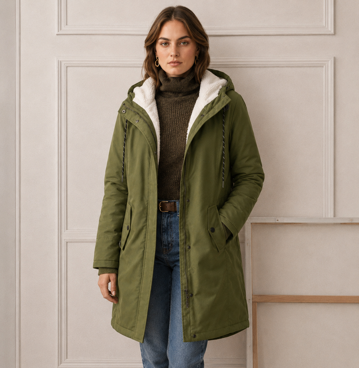 Pamela | Stylish Plush-Lined Hooded Parka Winter Coat