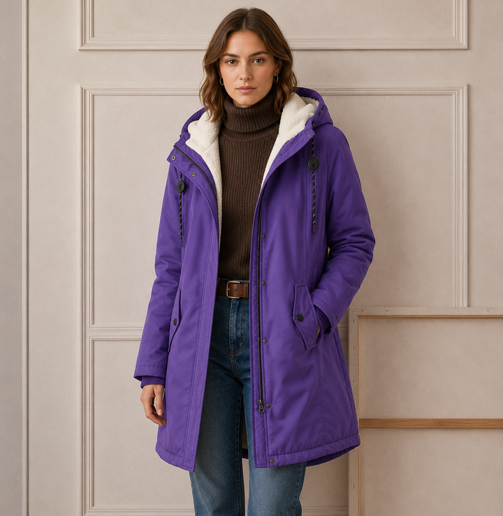 Pamela | Stylish Plush-Lined Hooded Parka Winter Coat