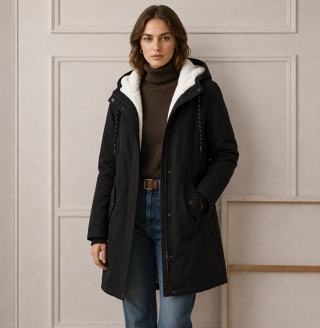 Pamela | Stylish Plush-Lined Hooded Parka Winter Coat