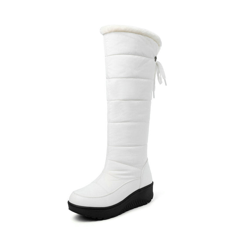 Patricia | Elegant Quilted Knee-High Winter Boots with Platform Sole