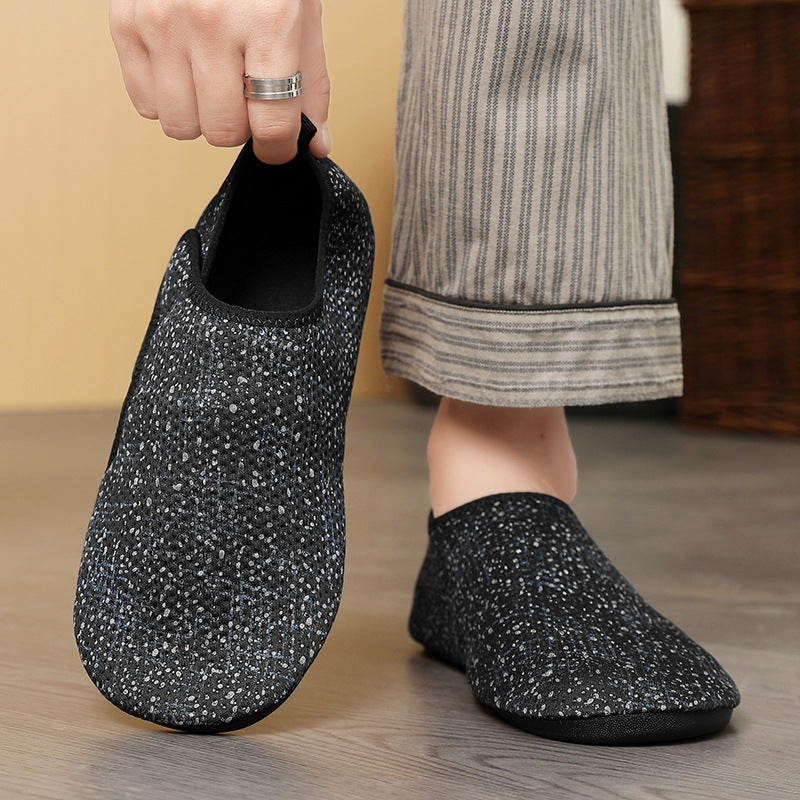 Patrick | Elegant Woven Knit Slip-On Loafer Slippers