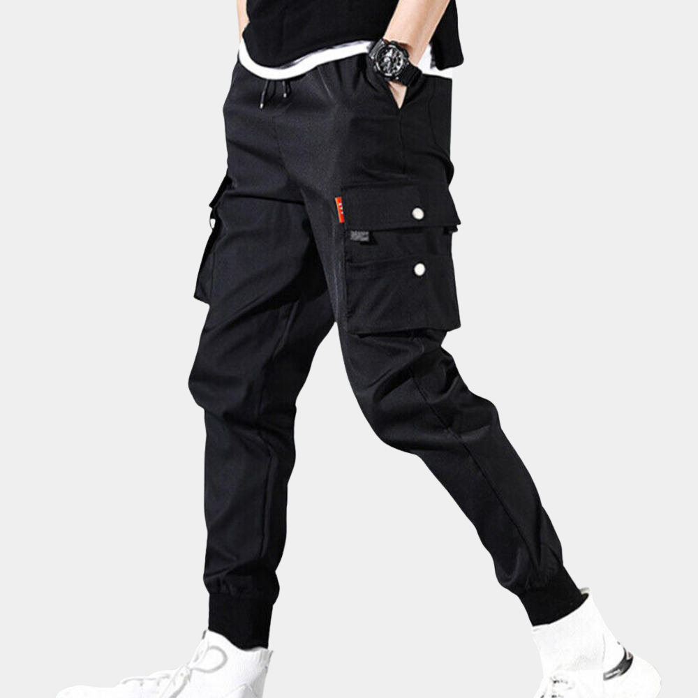 Pelle | Hyggelig Cargo Bukser med Klaplommer og Snoretræk