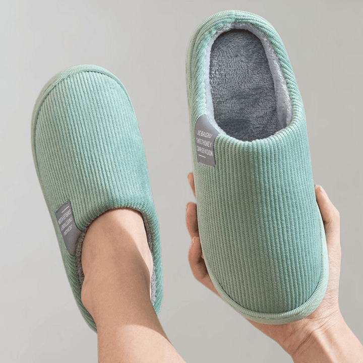 Rebecca | Ribbed Closed Toe Slip-On House Slippers