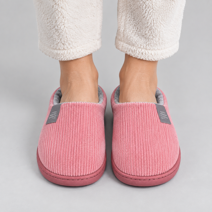 Rebecca | Ribbed Closed Toe Slip-On House Slippers