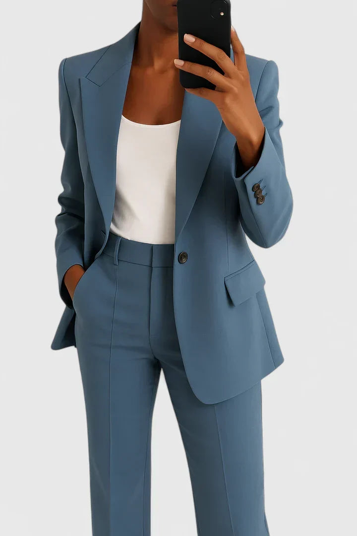 Rebecca | Stylish Wide Leg Blazer Pantsuit Set