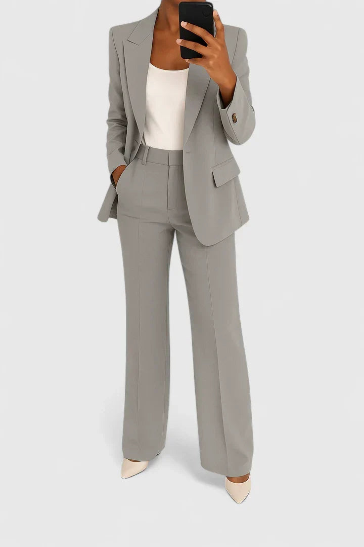 Rebecca | Stylish Wide Leg Blazer Pantsuit Set