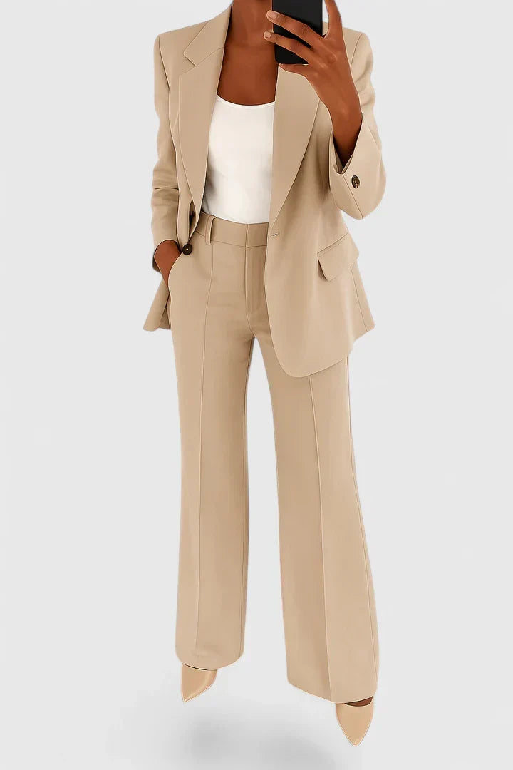 Rebecca | Stylish Wide Leg Blazer Pantsuit Set