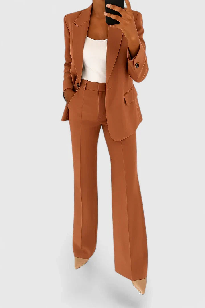 Rebecca | Stylish Wide Leg Blazer Pantsuit Set