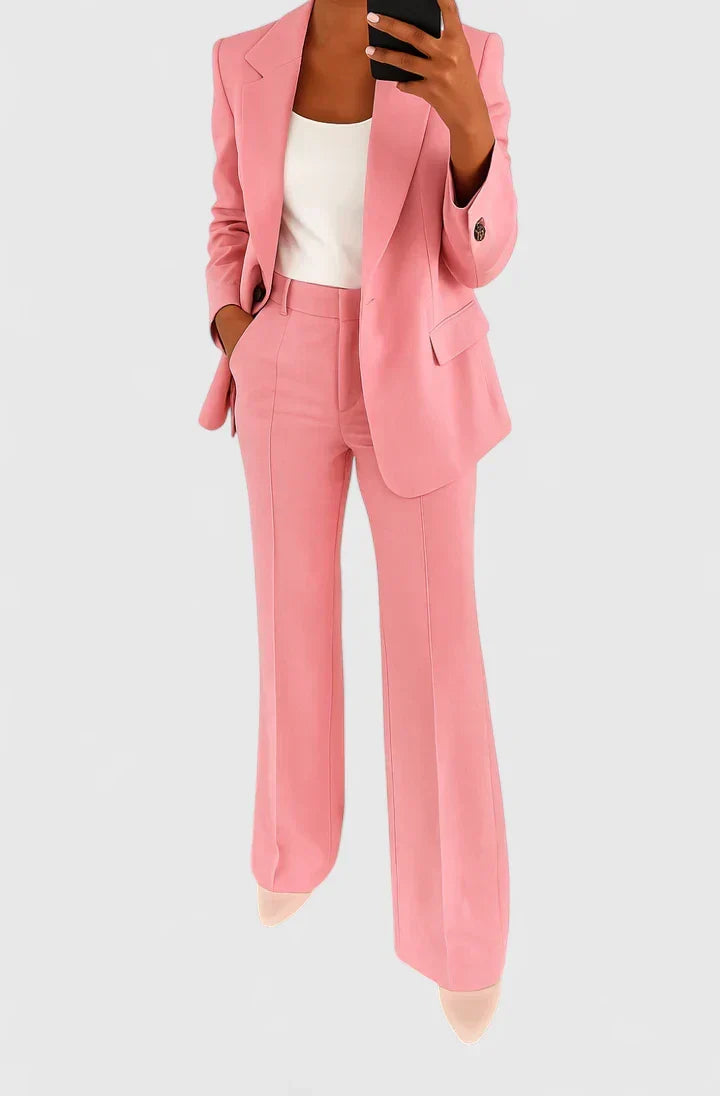 Rebecca | Stylish Wide Leg Blazer Pantsuit Set