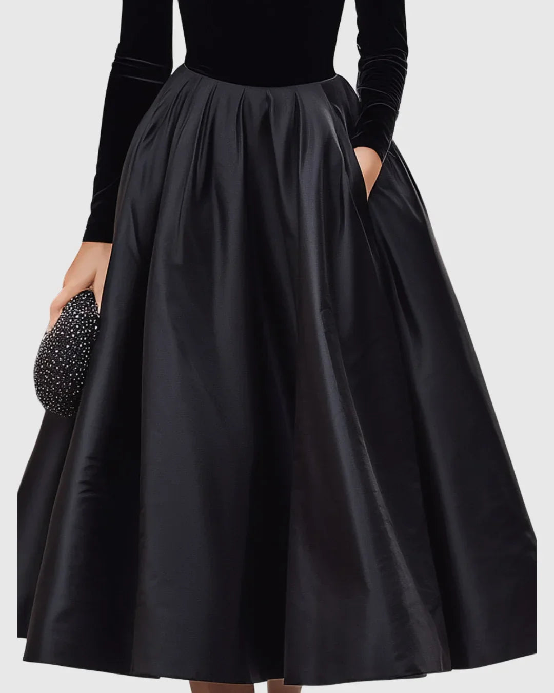 Ruth | Polished Turtleneck Winter Wedding Guest Midi Dress