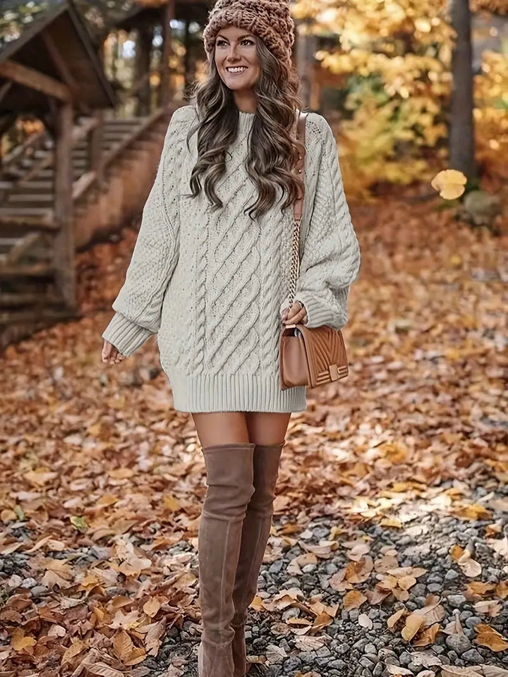 Ruth | Sophisticated Oversized Cable Knit Sweater Tunic