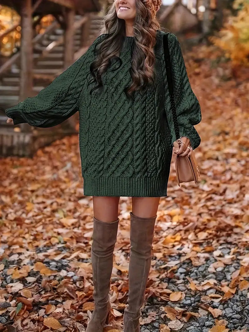 Ruth | Sophisticated Oversized Cable Knit Sweater Tunic