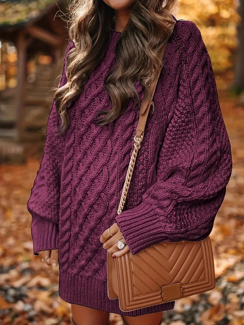 Ruth | Sophisticated Oversized Cable Knit Sweater Tunic