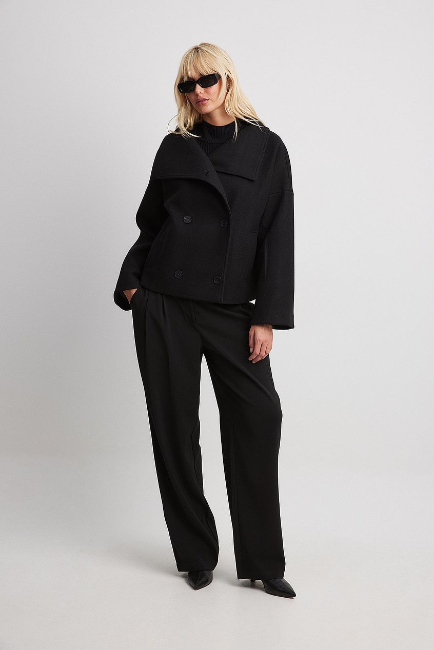 Saga | Chik Oversize Dobbeltradet Uldfrakke Dame