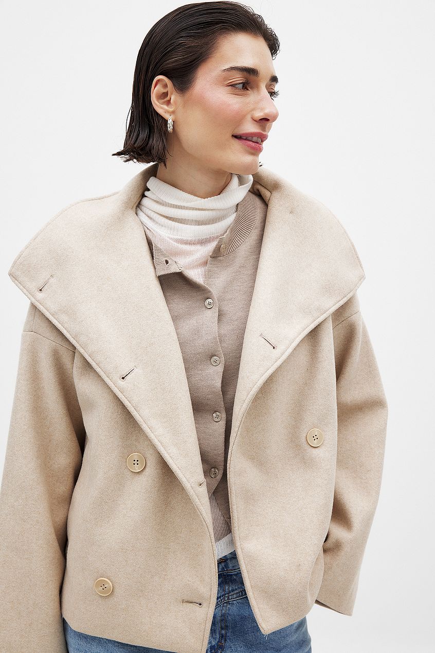 Saga | Chik Oversize Dobbeltradet Uldfrakke Dame