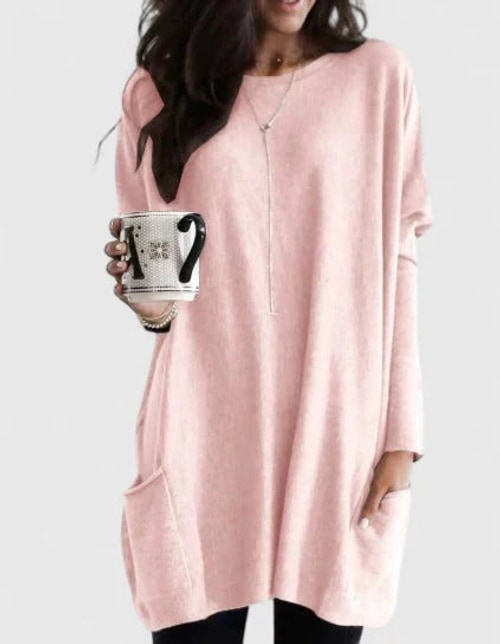 Sara | Oversized Long Sleeve Tunic Knit Sweater