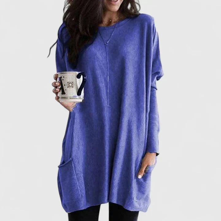 Sara | Oversized Long Sleeve Tunic Knit Sweater