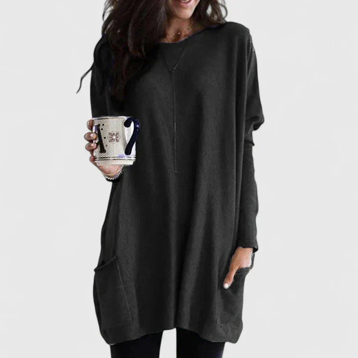 Sara | Oversized Long Sleeve Tunic Knit Sweater