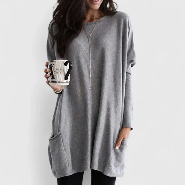 Sara | Oversized Long Sleeve Tunic Knit Sweater