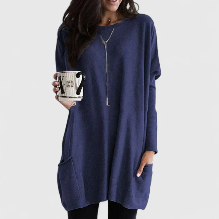 Sara | Oversized Long Sleeve Tunic Knit Sweater