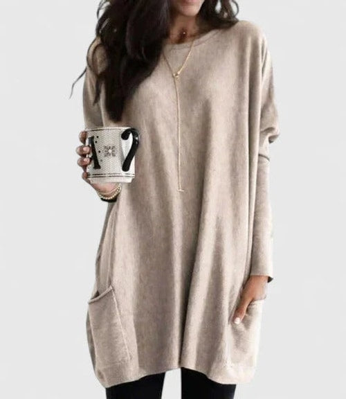 Sara | Oversized Long Sleeve Tunic Knit Sweater