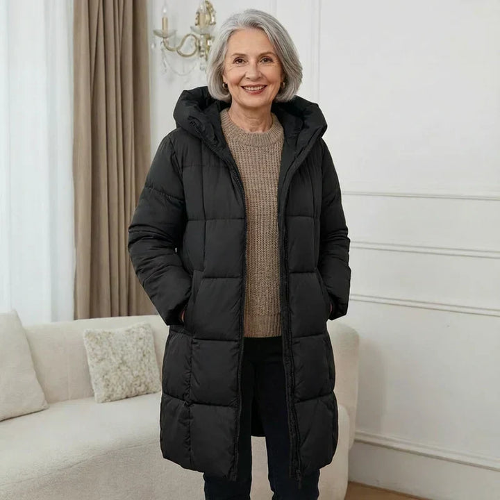 Sharon | Effortless Hooded Long Puffer Winter Coat