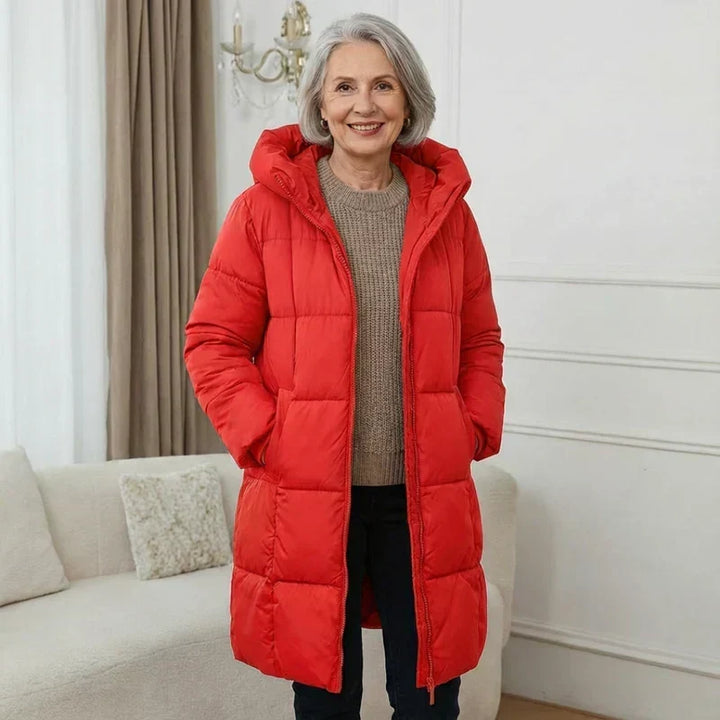 Sharon | Effortless Hooded Long Puffer Winter Coat