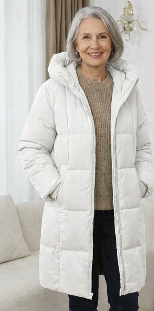 Sharon | Effortless Hooded Long Puffer Winter Coat