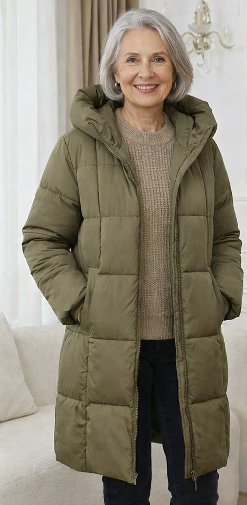 Sharon | Effortless Hooded Long Puffer Winter Coat