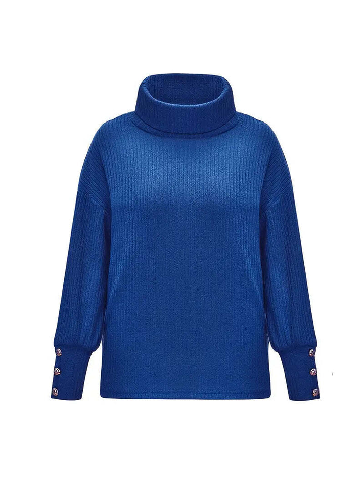 Sharon | Relaxed Ribbed Long Sleeve Turtleneck Sweater