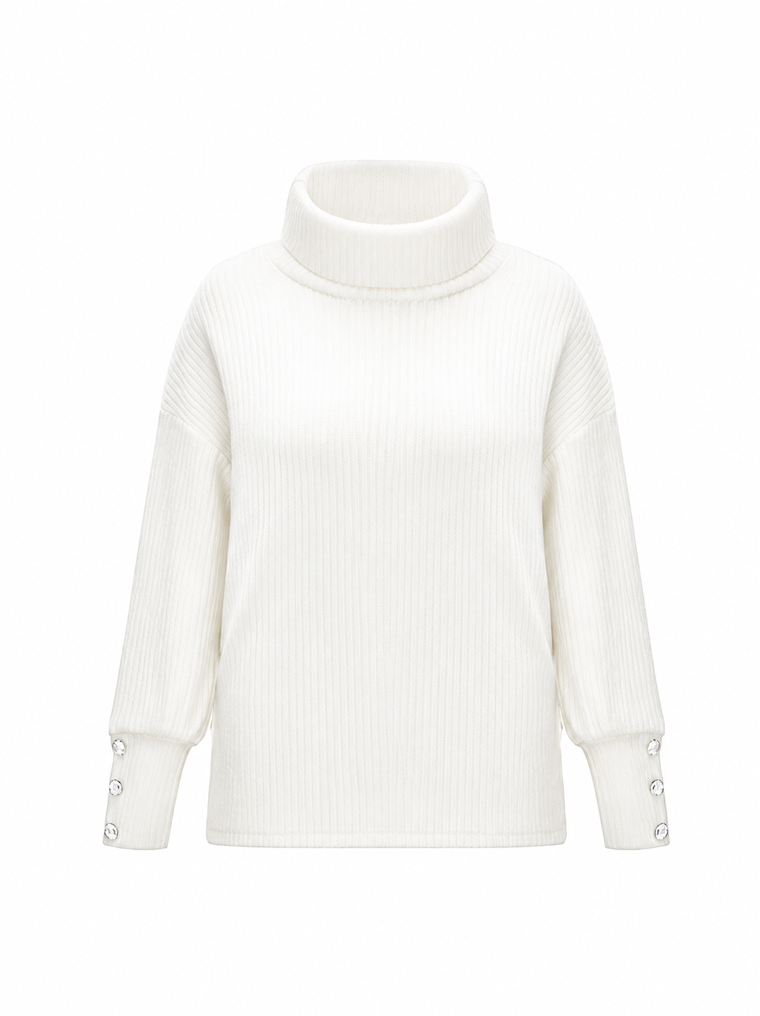 Sharon | Relaxed Ribbed Long Sleeve Turtleneck Sweater