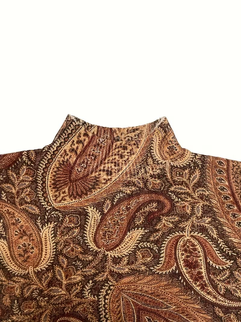 Shirley | Elegant Paisley Long Sleeve Turtleneck Sweater