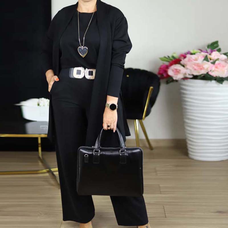 Sophia | Chic 3-Piece Long Cardigan Lounge Set