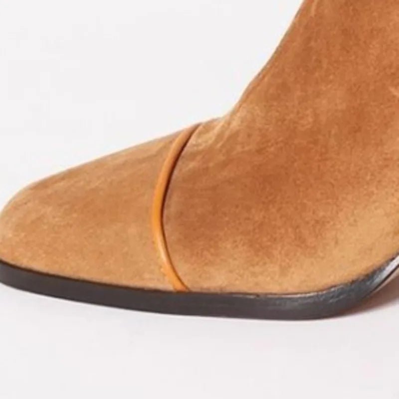 Teresa | Classic Square Toe Block Heel Ankle Boots