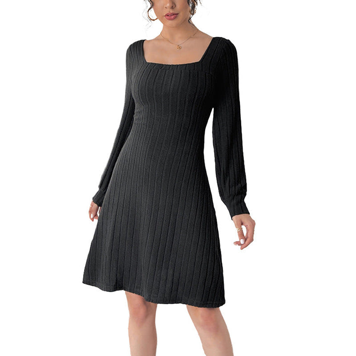Teresa | Graceful Ribbed Knit Sweater Dress with Butterfly Back