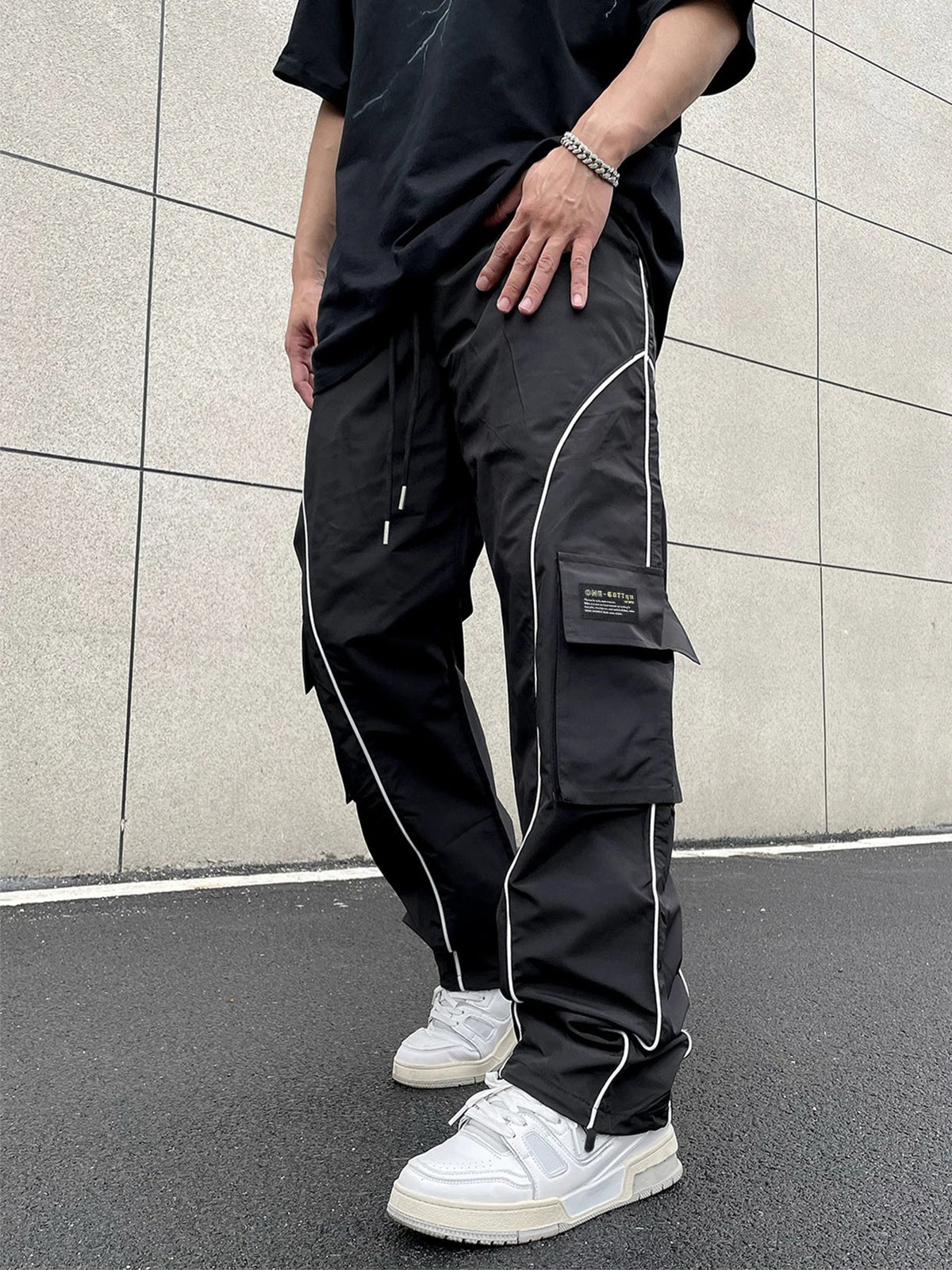 Theodor | Chik Loose-Fit Cargo Bukser Med Sidestriber