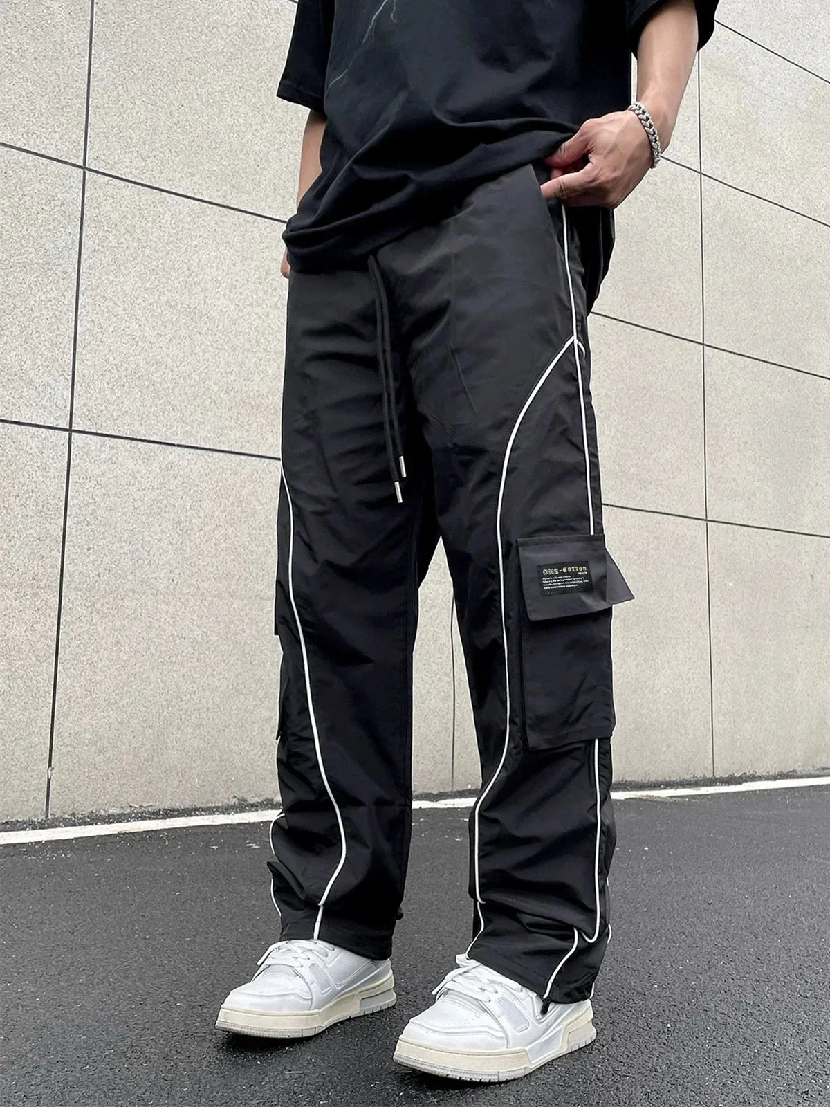 Theodor | Chik Loose-Fit Cargo Bukser Med Sidestriber