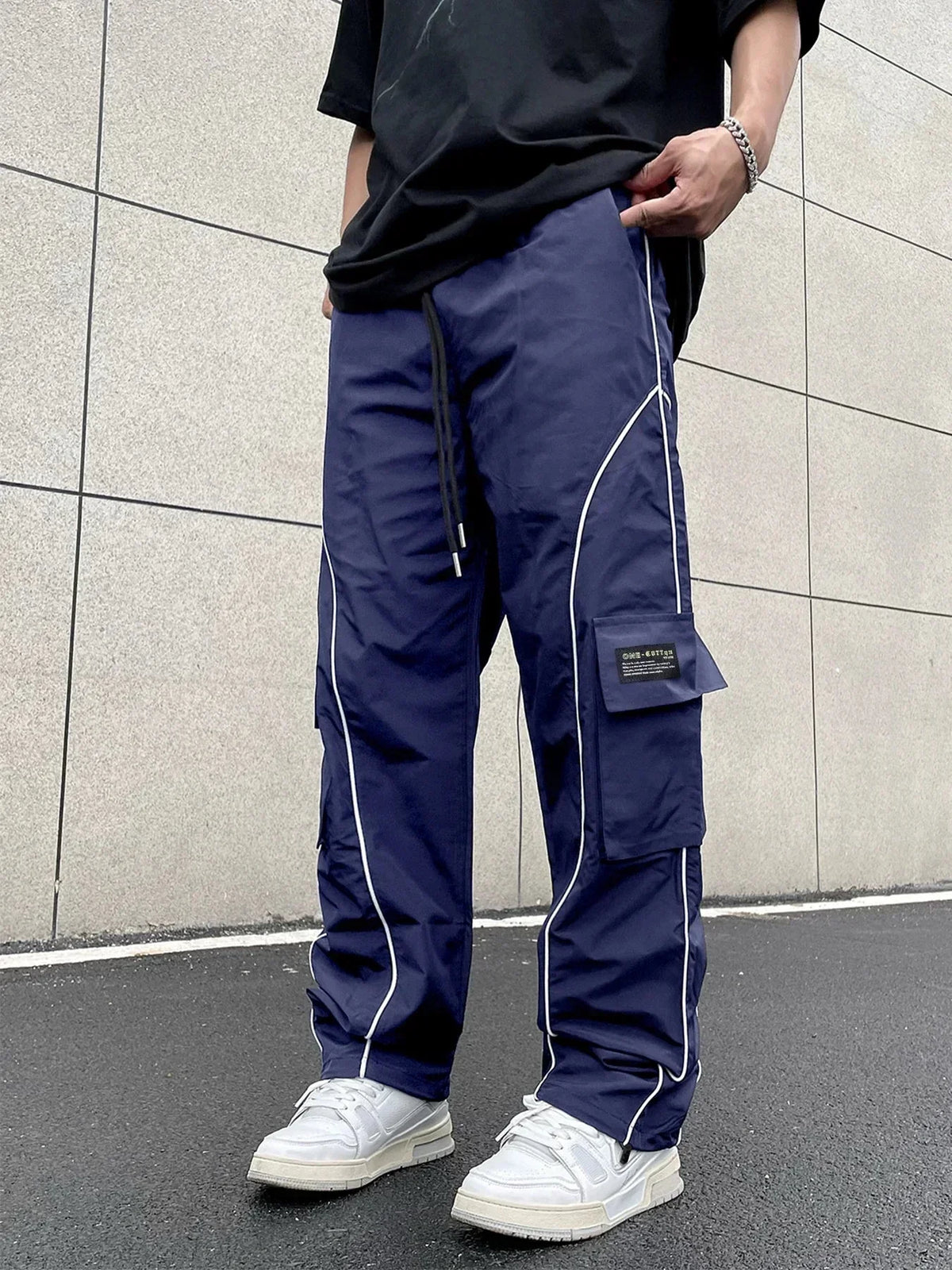 Theodor | Chik Loose-Fit Cargo Bukser Med Sidestriber