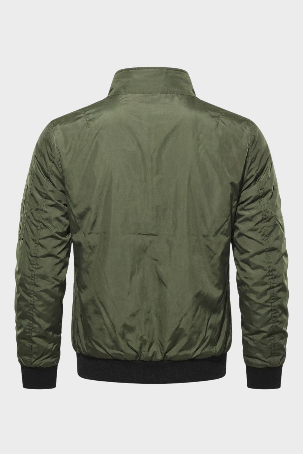Theodor | Elegant Ribstrikket Bomber Jakke med Lynlås