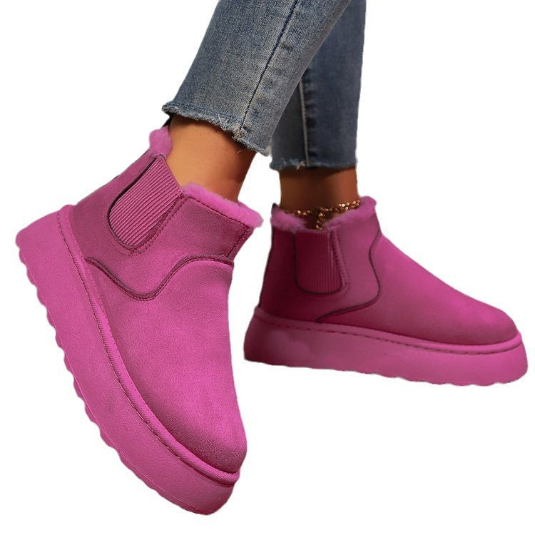 Theresa | Cozy Wedge Platform Chelsea Ankle Boots