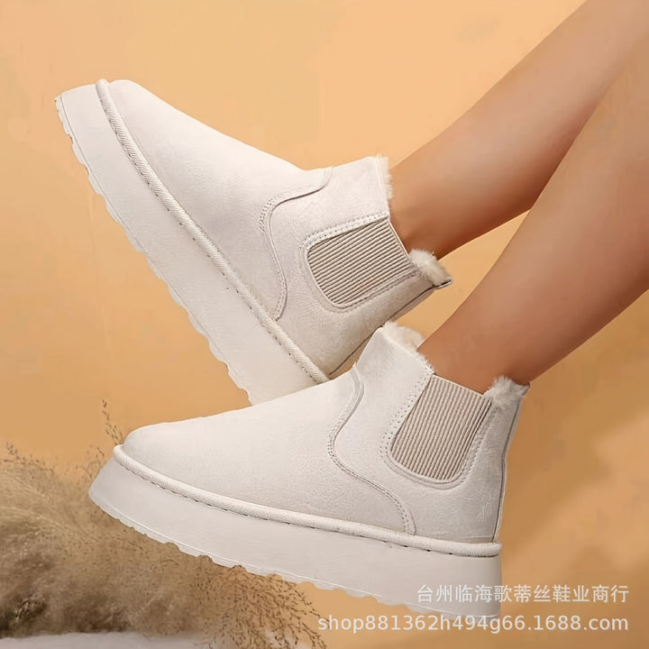 Theresa | Cozy Wedge Platform Chelsea Ankle Boots